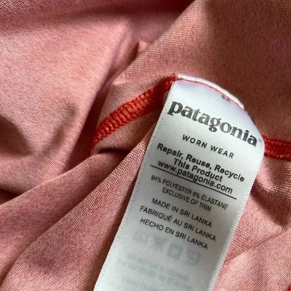 PATAGONIA Coral Long Sleeve Crewneck Top Size Large - Picture 5 of 6